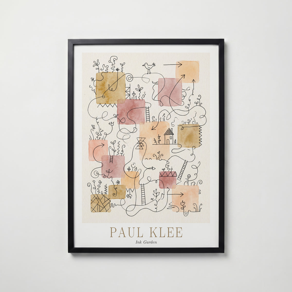 Paul Klee Ink Garden Poster – svart ram