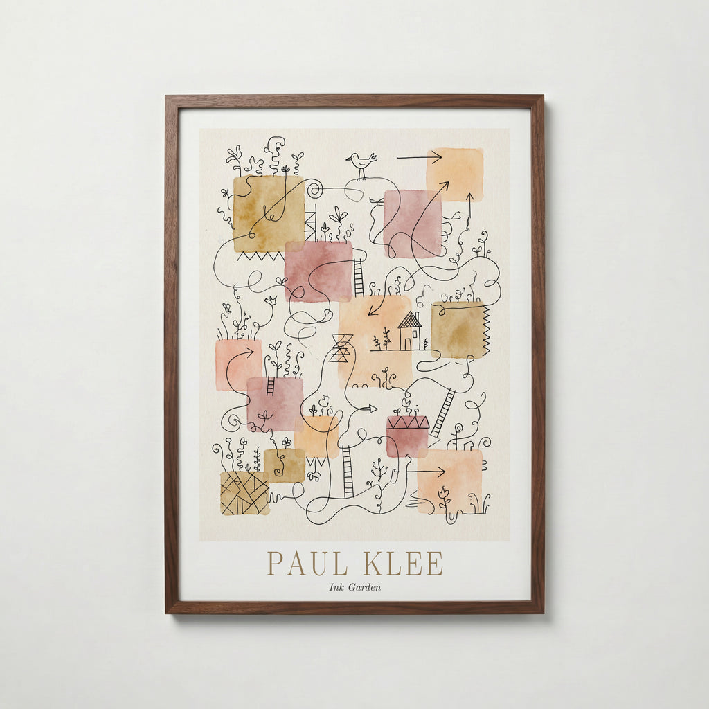 Paul Klee Ink Garden Poster – valnötsram