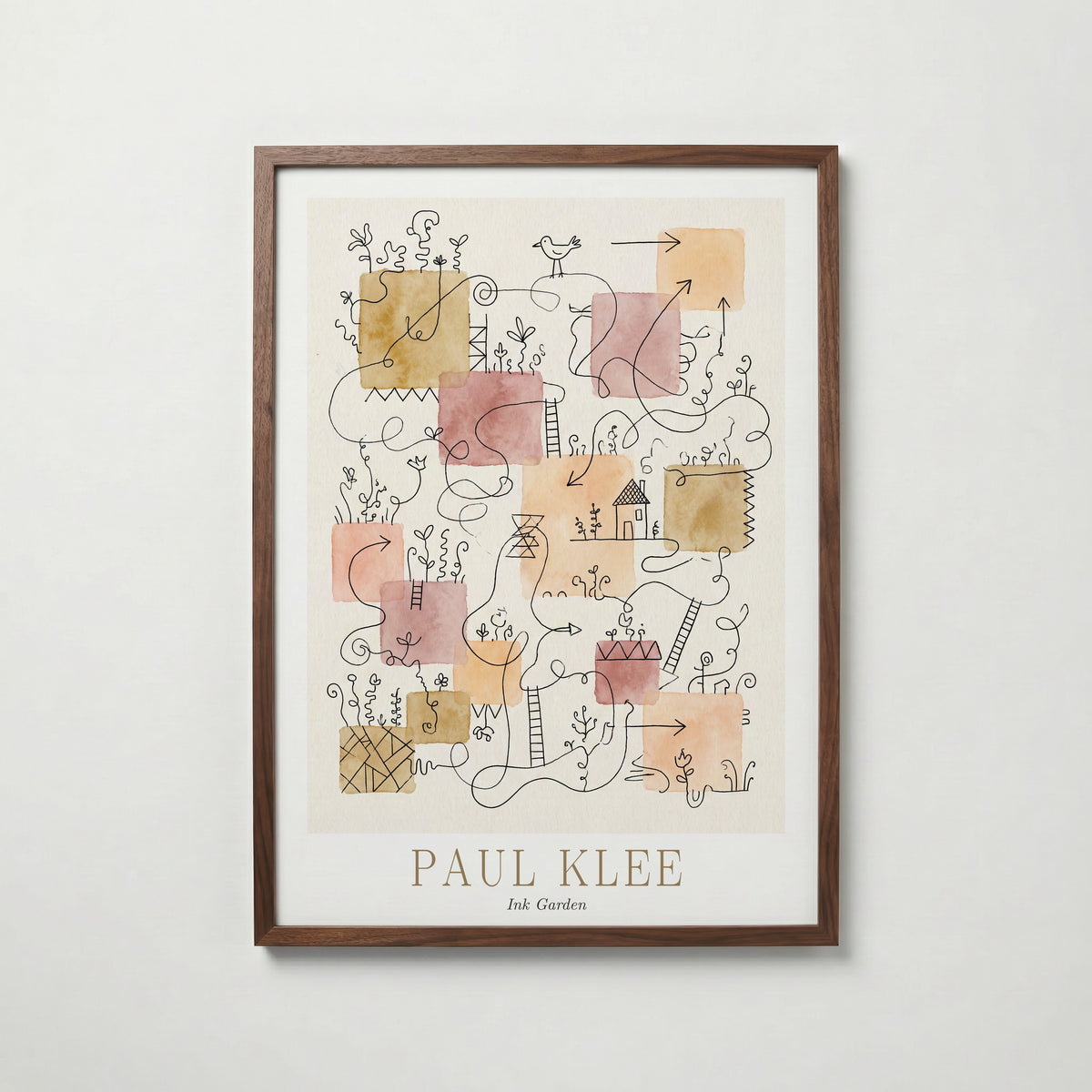 Paul Klee Ink Garden Poster – valnötsram