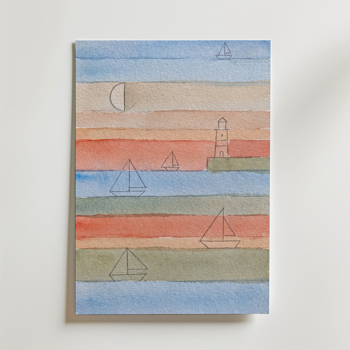 Paul Klee Little Harbour Poster – canvas utan passepartout