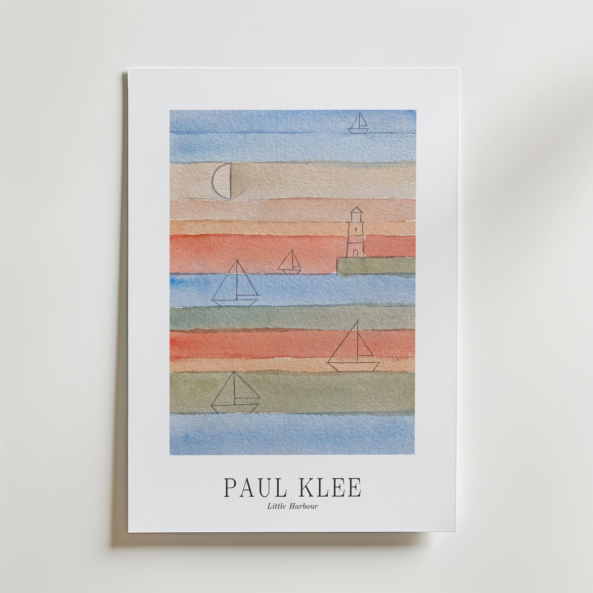 Paul Klee Little Harbour Poster – med passepartout