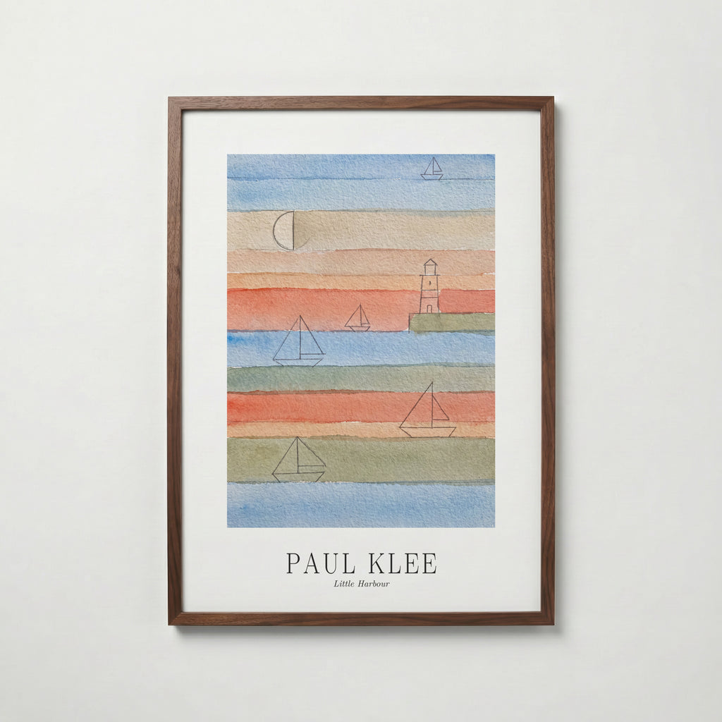 Paul Klee Little Harbour Poster – valnötsram