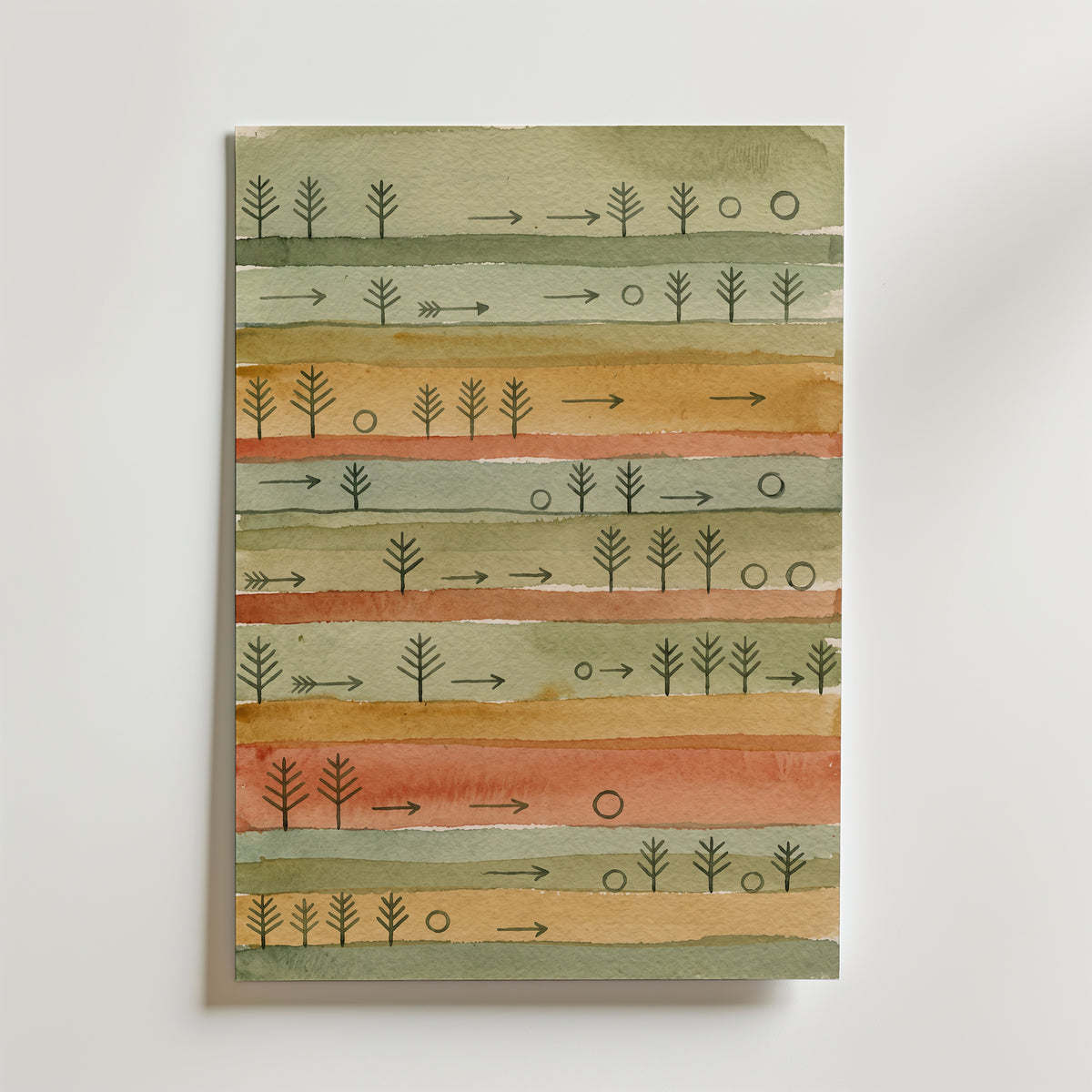 Paul Klee Rhythm of Trees Poster – canvas utan passepartout