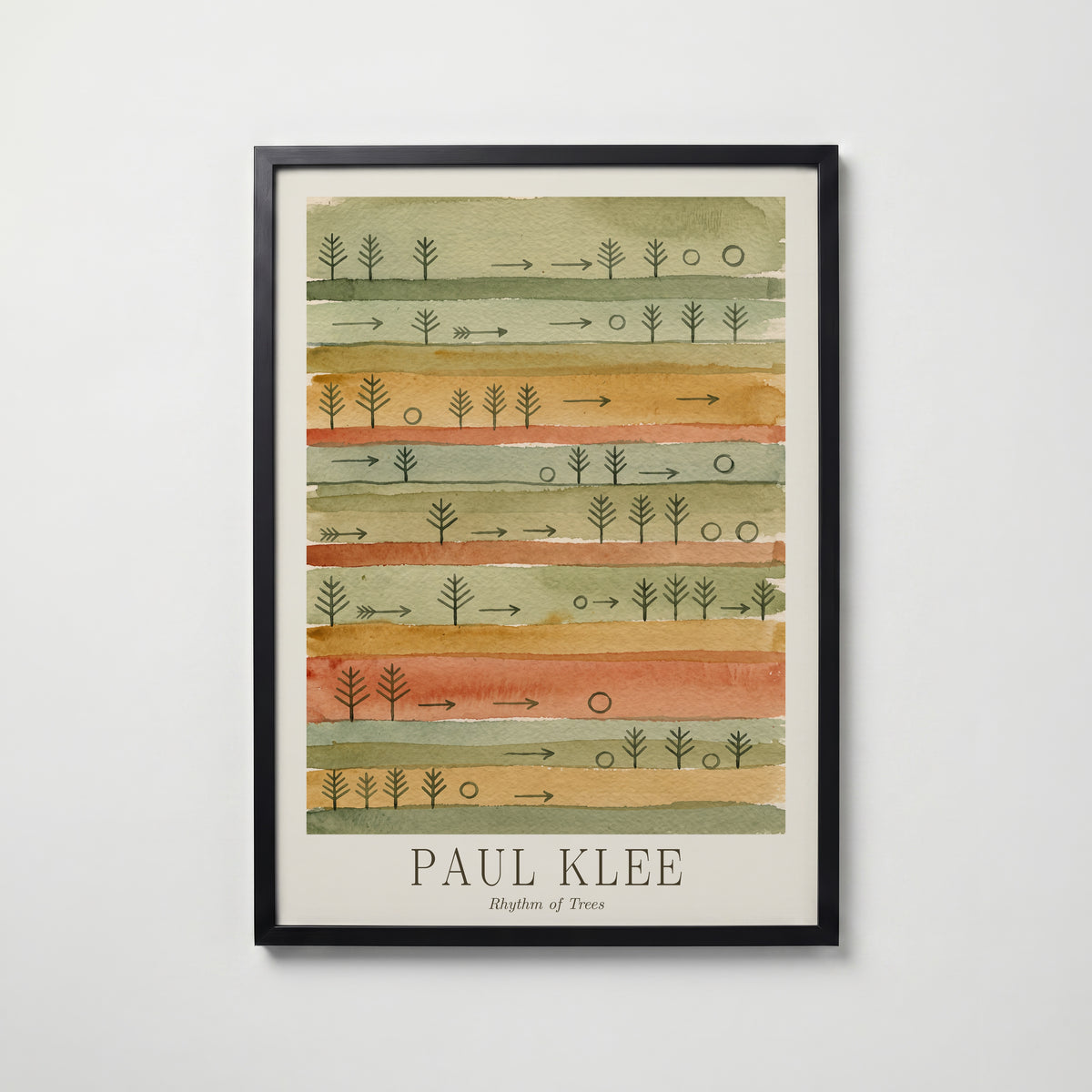 Paul Klee Rhythm of Trees Poster – svart ram