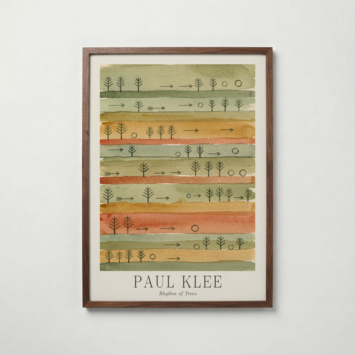 Paul Klee Rhythm of Trees Poster – valnötsram