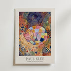 Paul Klee Sleeping Cat and Crescent Moon Poster – med passepartout