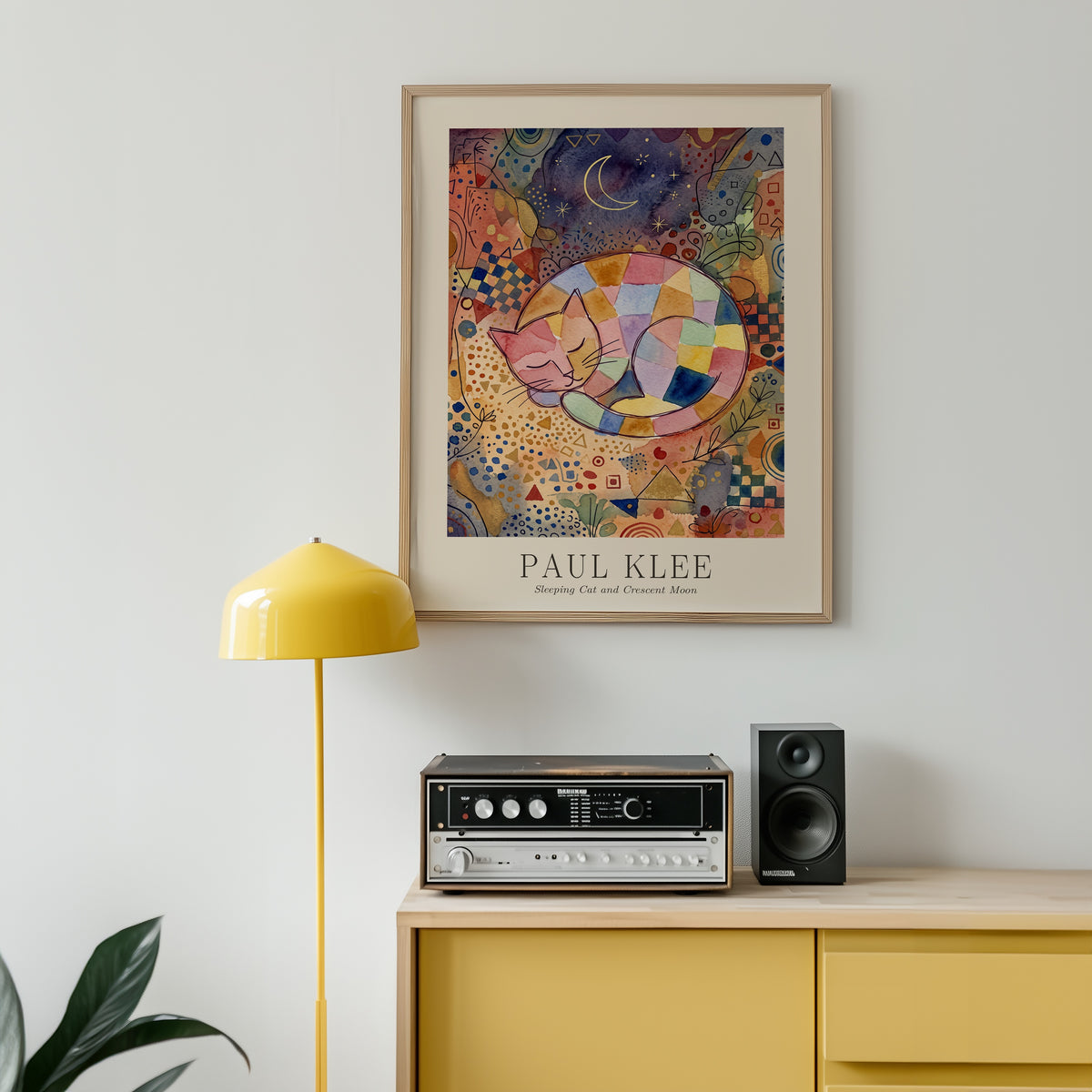 Paul Klee Sleeping Cat and Crescent Moon Poster – i rum 1