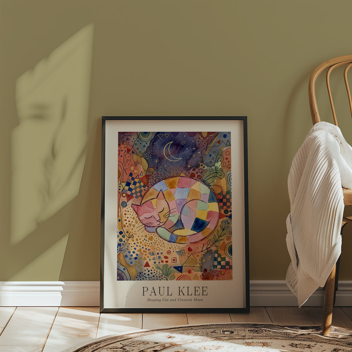 Paul Klee Sleeping Cat and Crescent Moon Poster – i rum 2