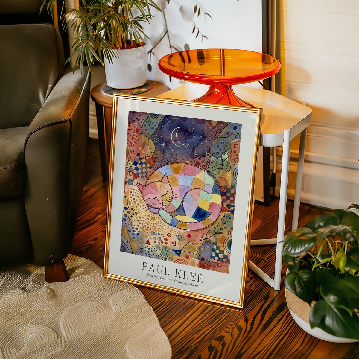 Paul Klee Sleeping Cat and Crescent Moon Poster – i rum 5