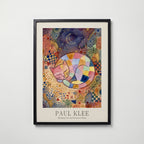 Paul Klee Sleeping Cat and Crescent Moon Poster – svart ram