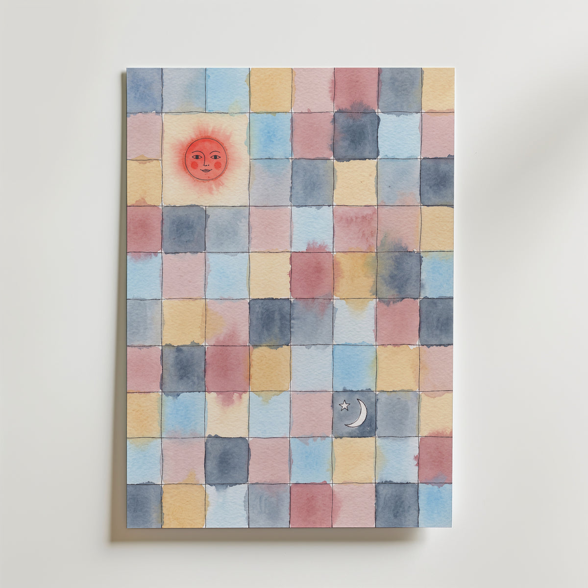 Paul Klee Sun and Moon Squares Poster – canvas utan passepartout