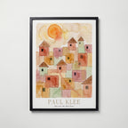 Paul Klee Sun over the Red Town Poster – svart ram