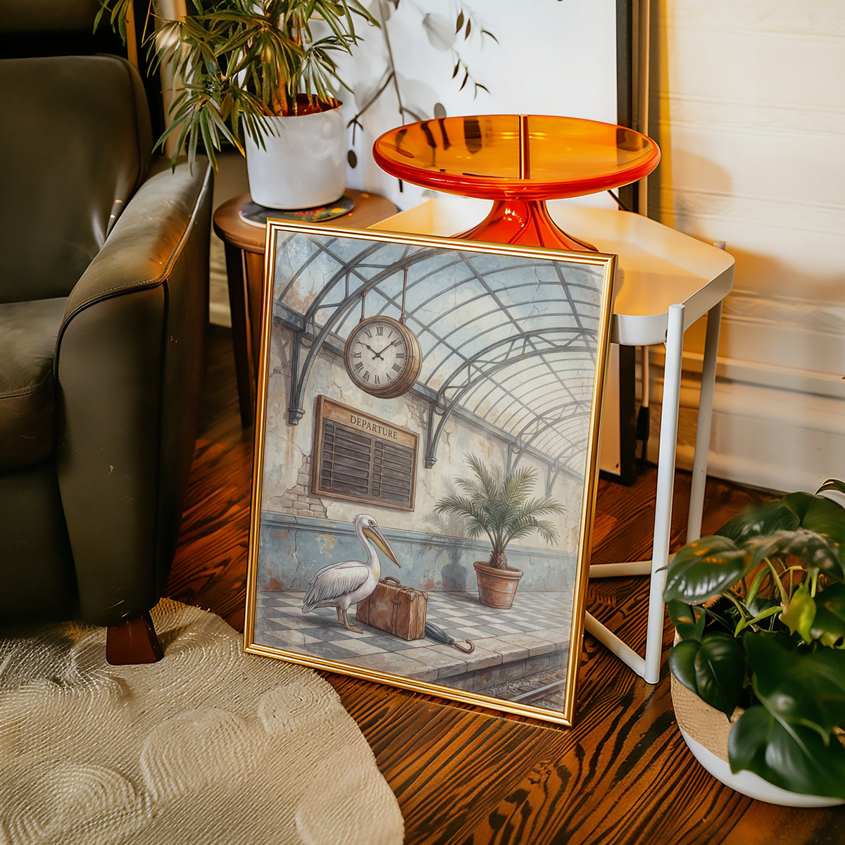 Pelican Departures Poster – i rum 4