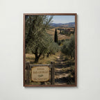 Marco Ricci Podere San Giorgio Toscana Poster – toskansk landsväg kantad av cypresser och vingårdar