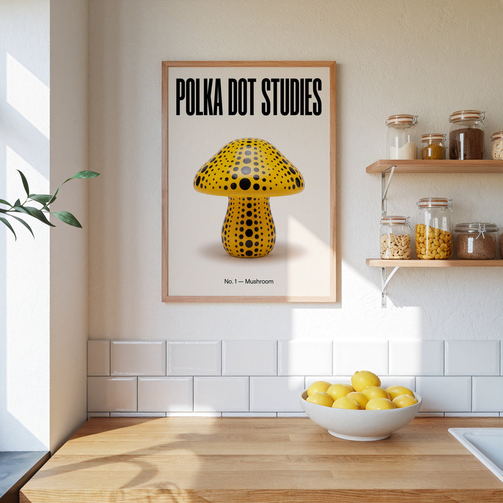 Polka Dot Mushroom Poster – i rum 5