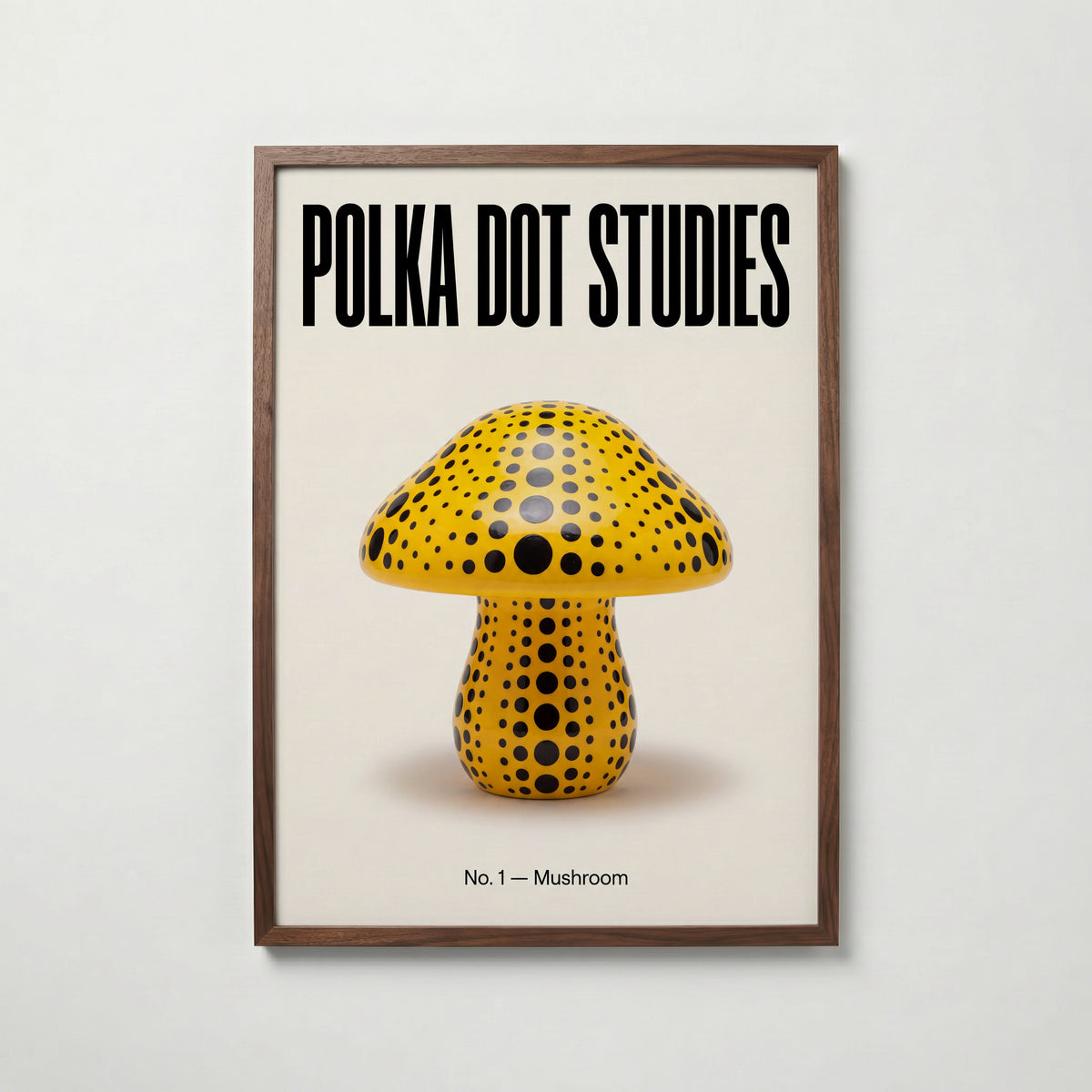 Polka Dot Mushroom Poster – valnötsram