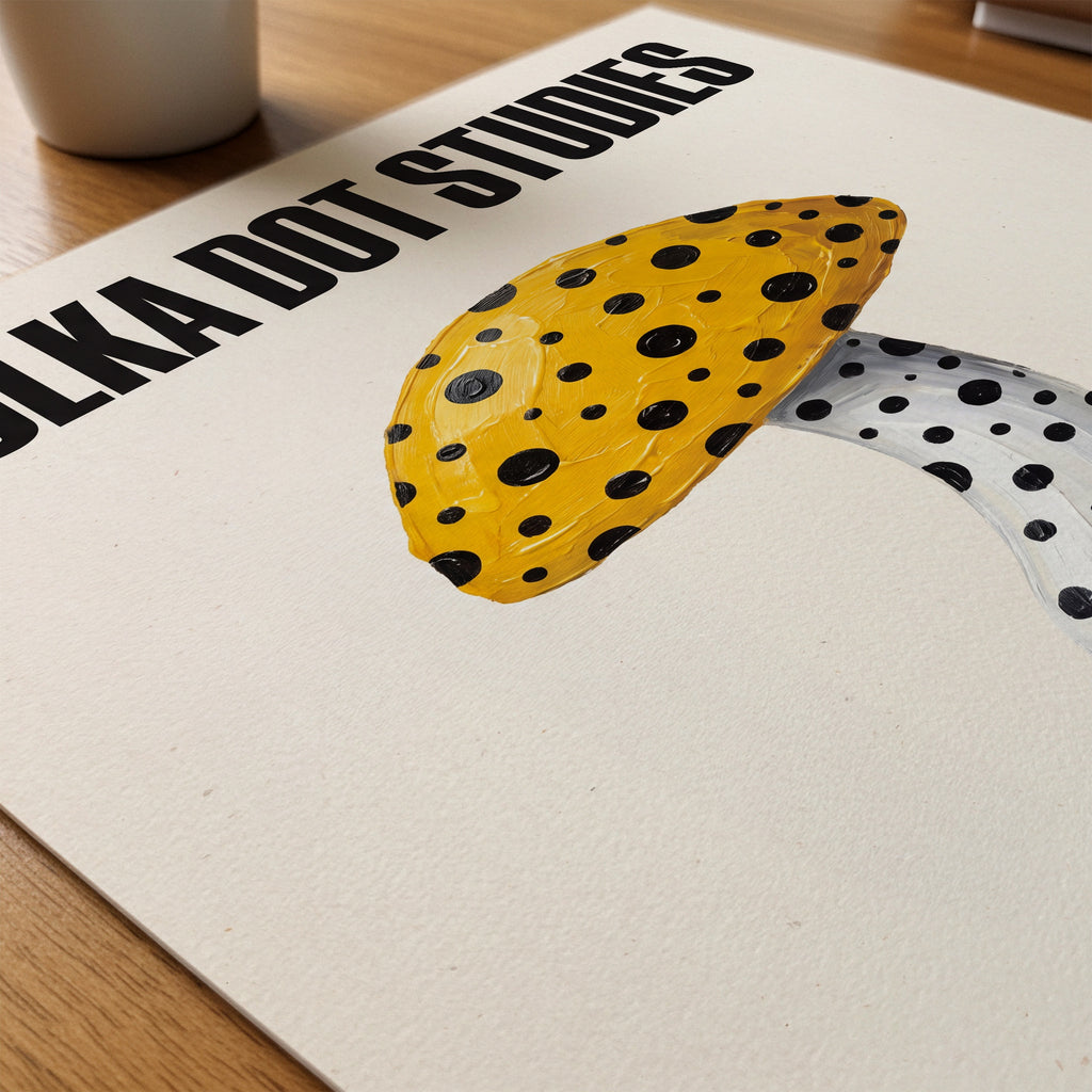Polka Dot Fly Agaric Poster – närbild på papper