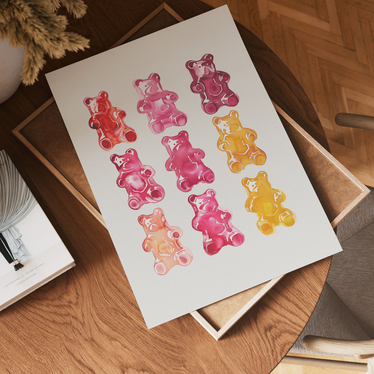Gummy Bear Grid poster i olika storlekar – köp enkelt hos Bozetto i hög kvalitet