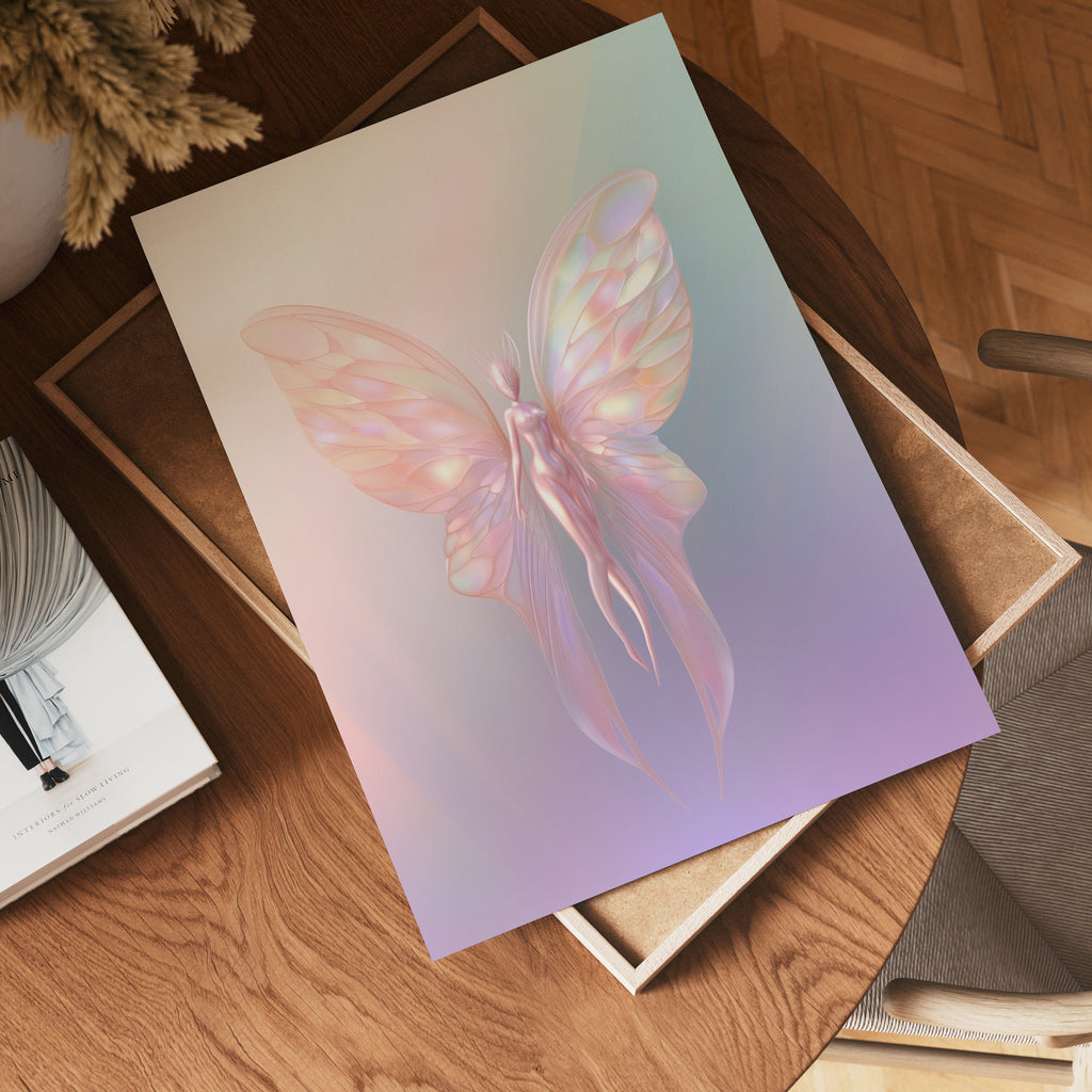 Pastel Fairy Wings poster i olika storlekar – köp enkelt hos Bozetto i hög kvalitet