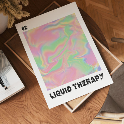 Liquid Therapy Pastel Swirl Poster