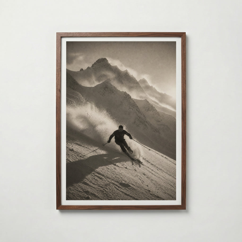 Powder Run in the Alps Poster