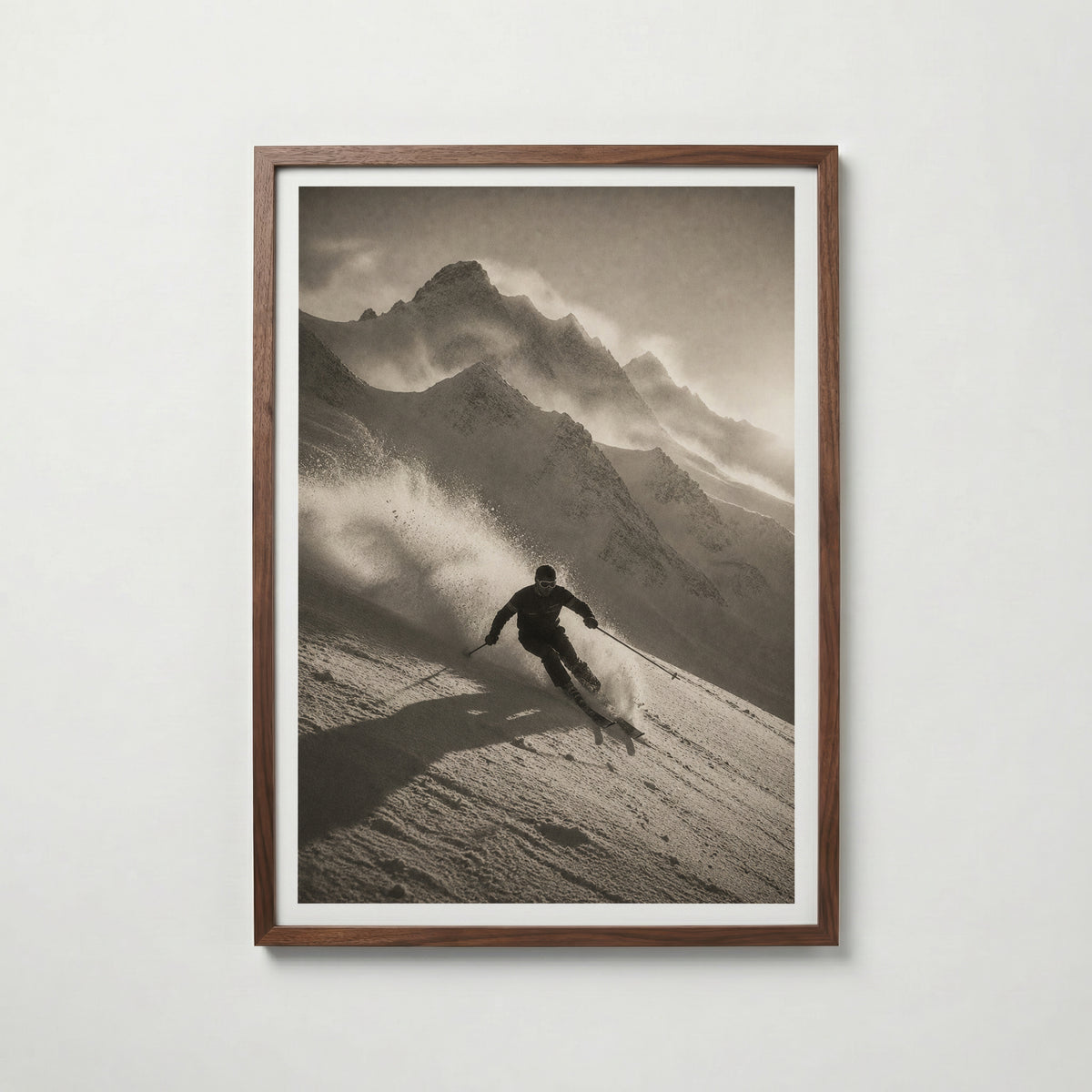 Powder Run in the Alps Poster
