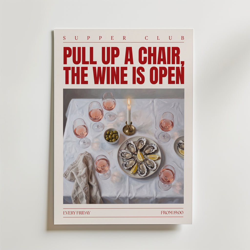 Pull Up a Chair Poster – canvas utan passepartout