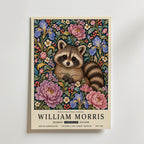 William Morris Masked Raccoon Poster – canvas utan passepartout