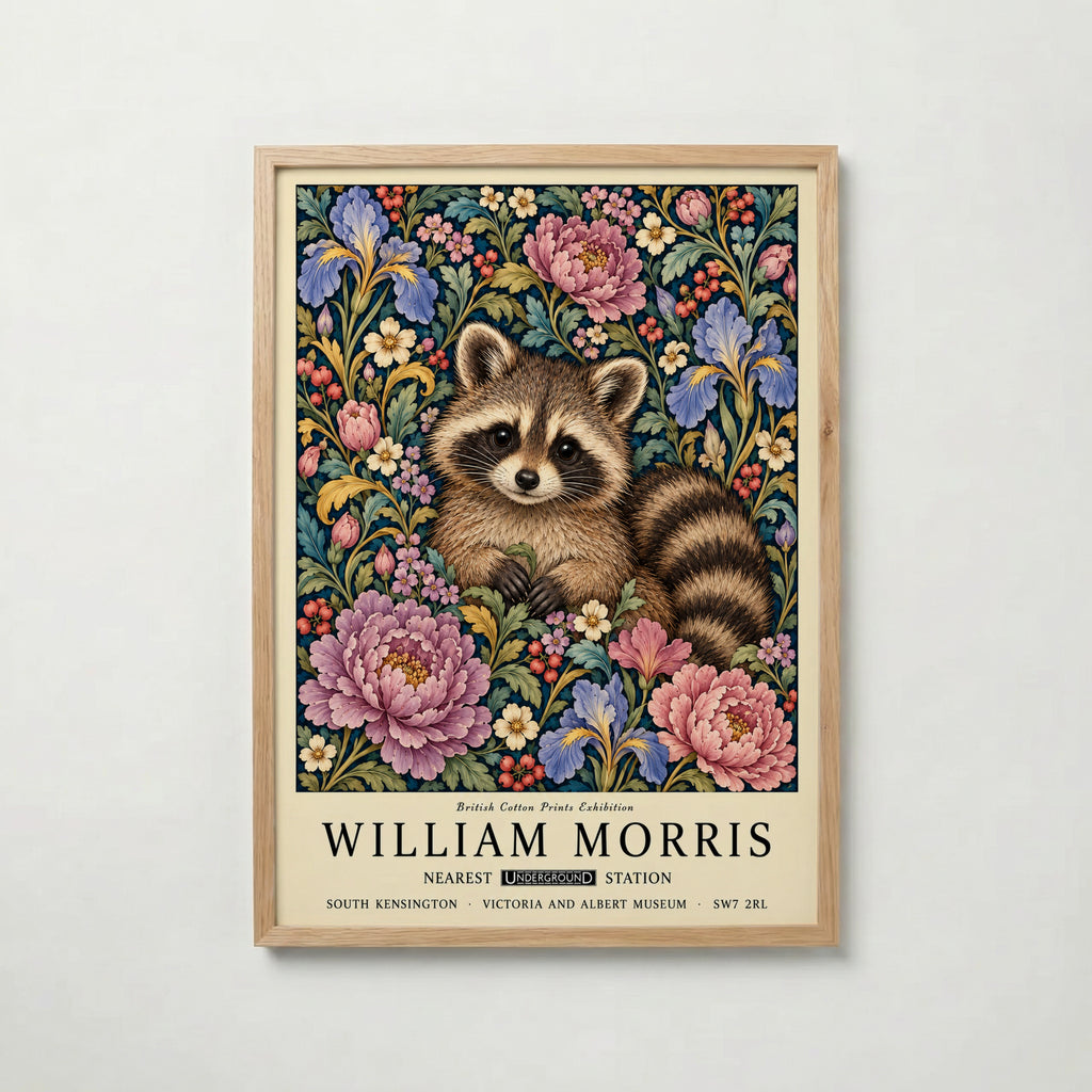 William Morris Masked Raccoon Poster – ekram