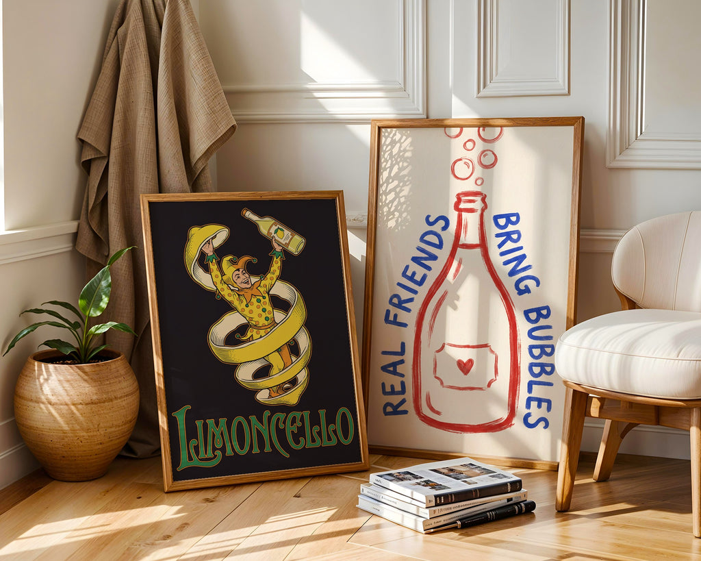 Real Friends Bring Bubbles Poster – två posters i rum 1