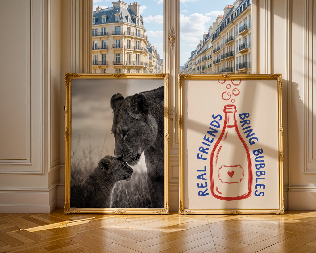 Real Friends Bring Bubbles Poster – två posters i rum 3