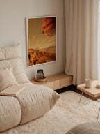 Red Horizon Poster med svart ram