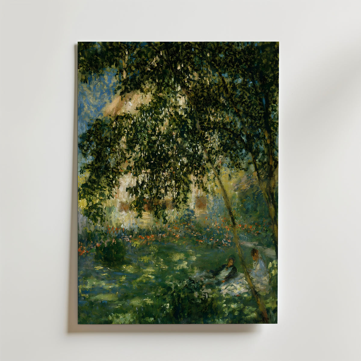 Claude Monet Relaxing In The Garden - canvas mockup