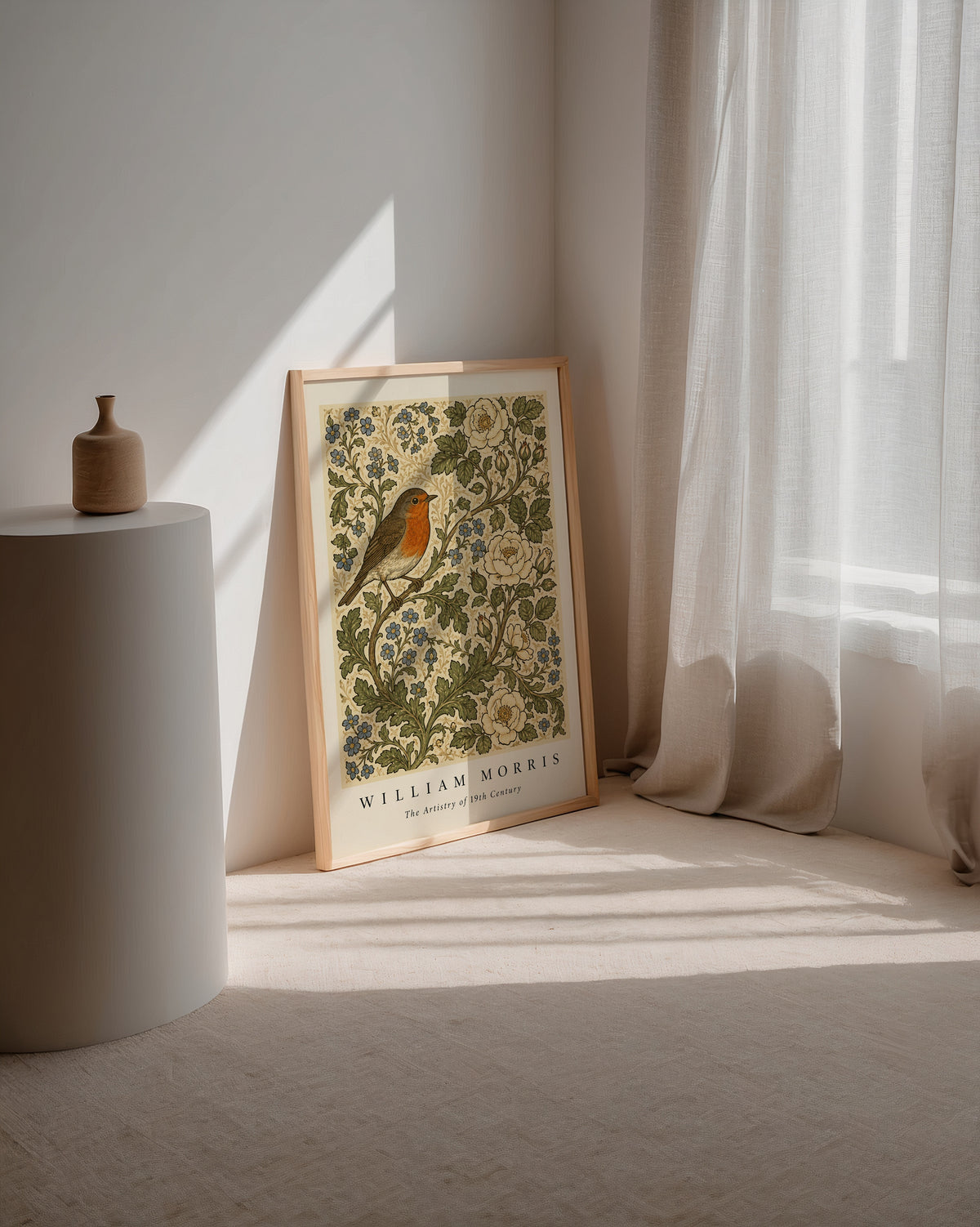 Robin Among Roses William Morris Poster