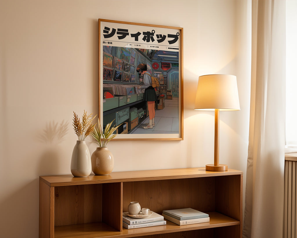 Silent Records poster visualiserad på vägg – se rätt storlek med mockup från Bozetto