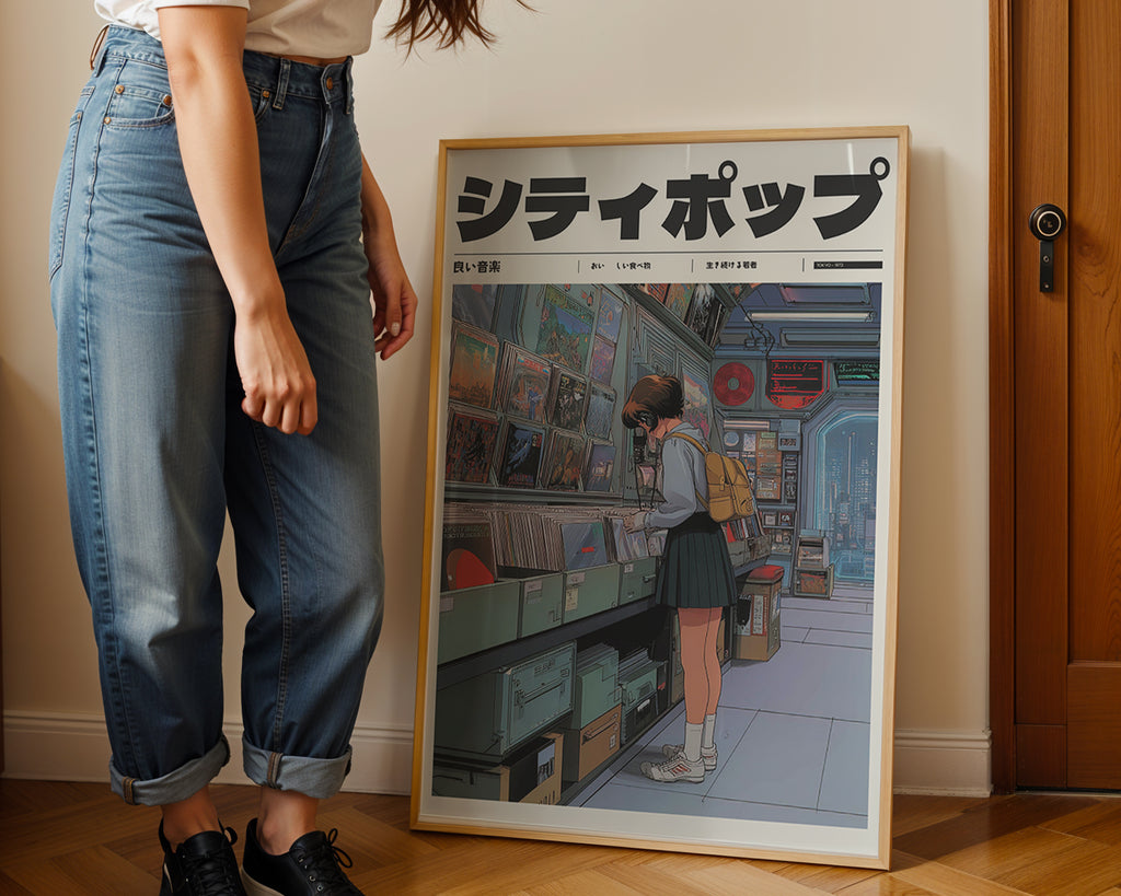 Mockup för Silent Records – se hur affischen ser ut inramad på din vägg, Bozetto