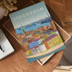 Stockholm Cityscape poster i olika storlekar – köp enkelt hos Bozetto i hög kvalitet