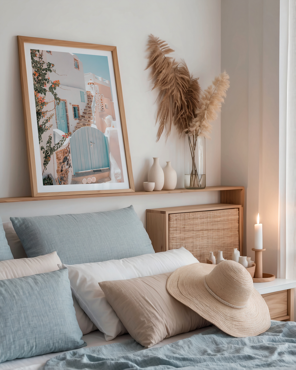 Pastel Island Entrance poster visualiserad på vägg – från Bozetto i hög kvalitet