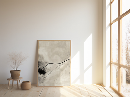 Monochrome Flow No.2 Poster