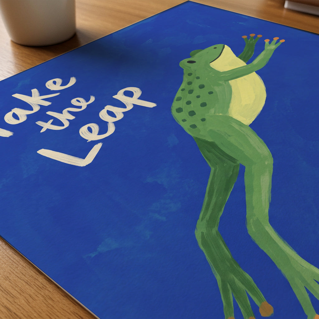 Take the Leap Poster – närbild på papper