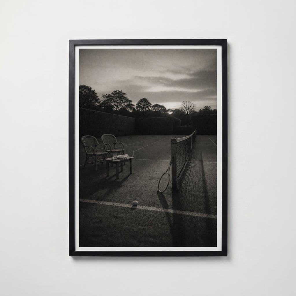 Tennis Court at Dusk Poster