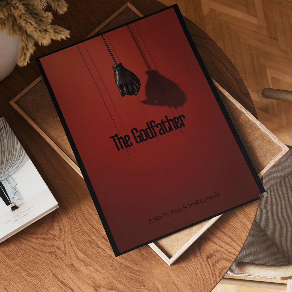 The Godfather poster visad rakt fram – Bozetto affisch i hög tryckkvalitet i hög tryckkvalitet