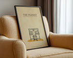 The Pianist poster visualiserad på vägg – se rätt storlek med mockup från Bozetto