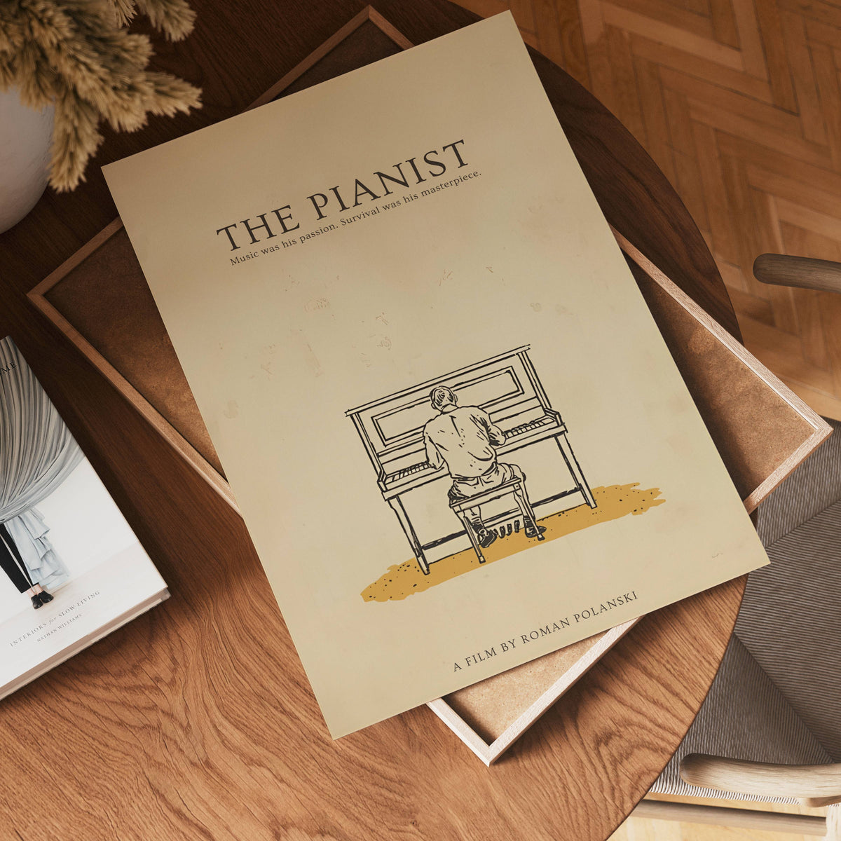 The Pianist poster visad rakt fram – Bozetto affisch i hög tryckkvalitet i hög tryckkvalitet