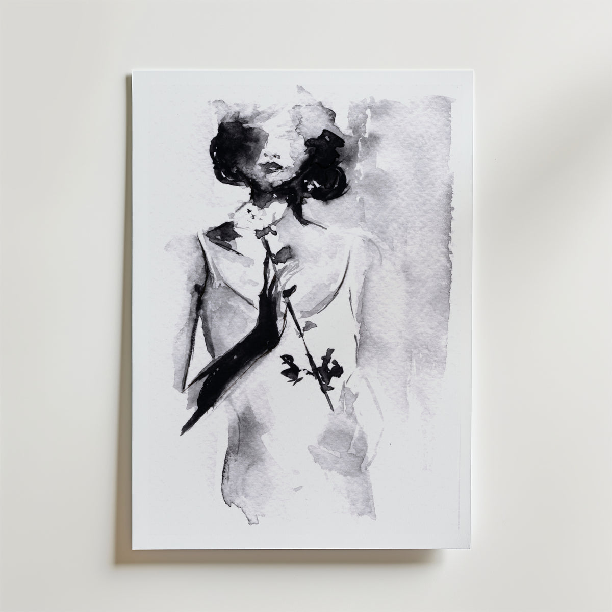 Helena Engström The Rose – stilfullt konsttryck från Bozetto, tryckt på matt finpapper