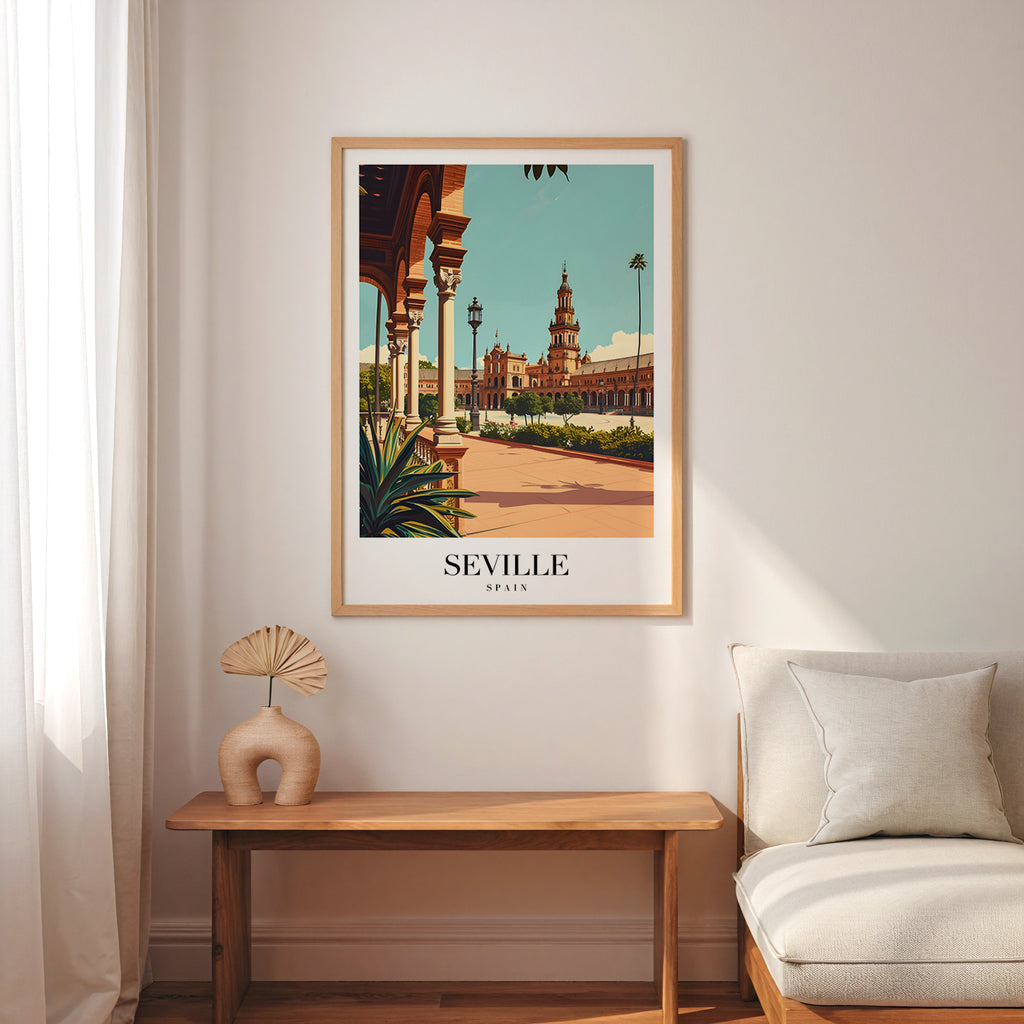 The Seville poster visad rakt fram – Bozetto affisch i hög tryckkvalitet i hög tryckkvalitet