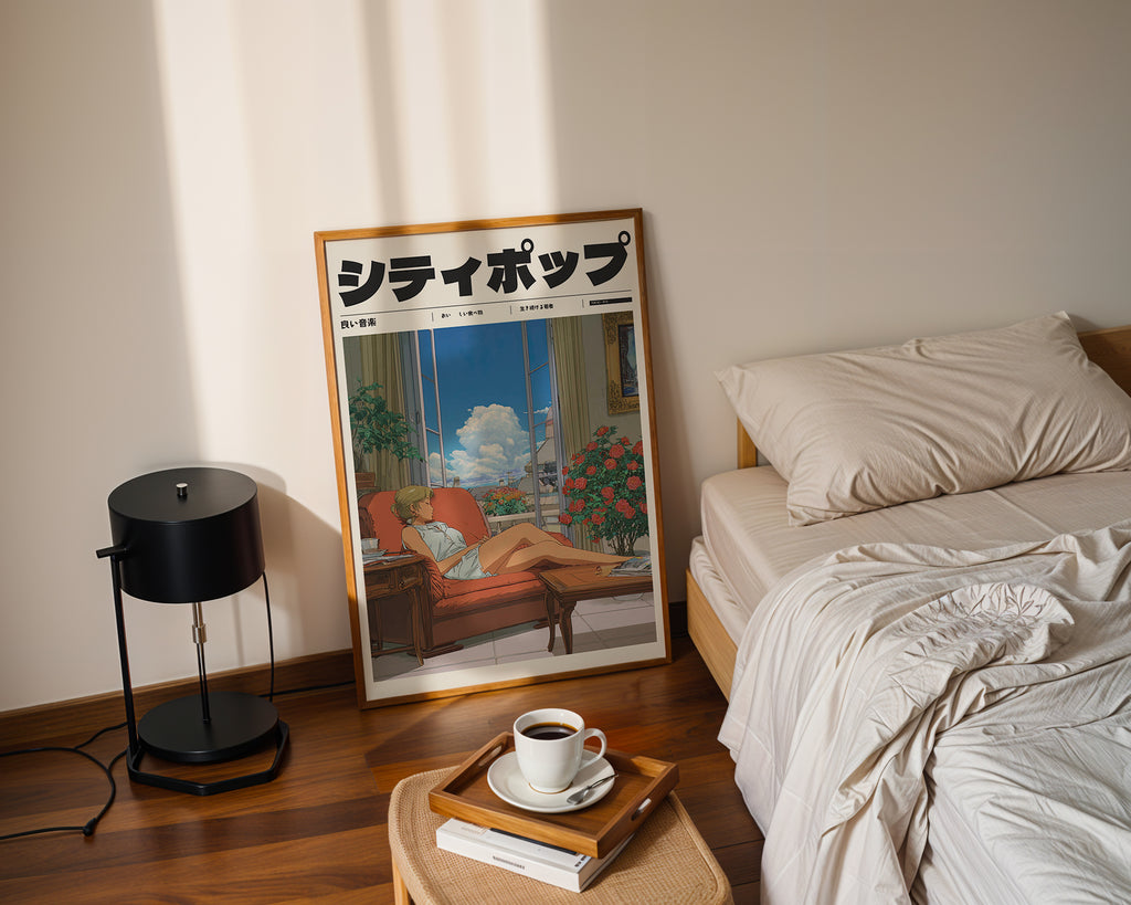 Väggmockup av The Window Breathes affisch på ljus vägg – Bozetto konsttryck – nr 4