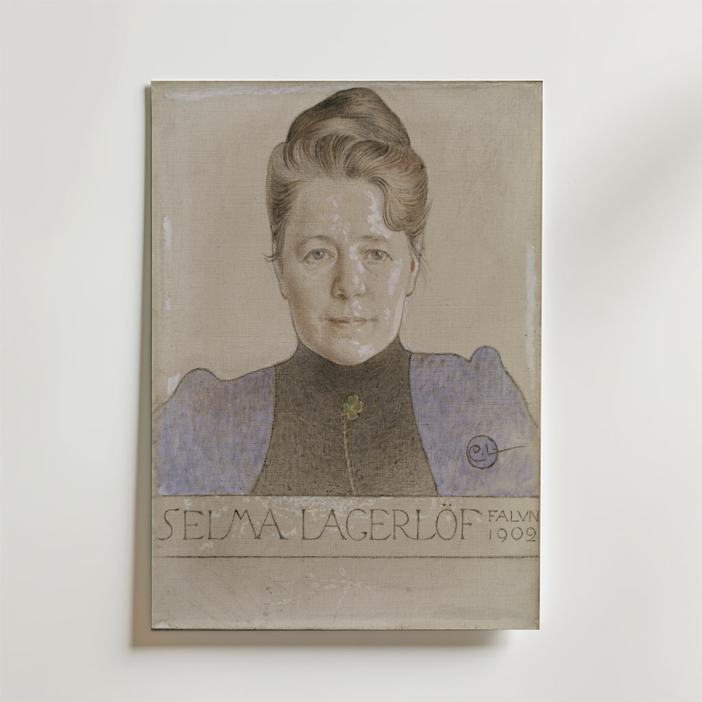 Carl Larsson The Author Selma – stilfullt konsttryck från Bozetto, tryckt på matt finpapper