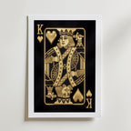The Golden King of Hearts Poster – med passepartout