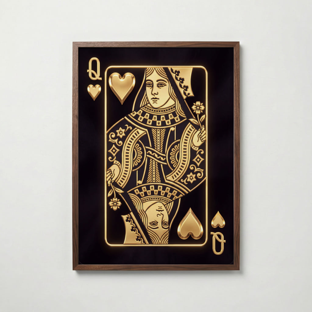The Golden Queen of Hearts Poster – valnötsram